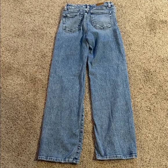 BKE Light Blue Distressed Flare Jeans - Picture 4 of 7